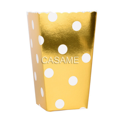 Party Papirnate kutije za kokice Rose gold Pop Corn Candy Sanck Favor Bag Božićno vjenčanje Dekoracija za dječju rođendansku zabavu