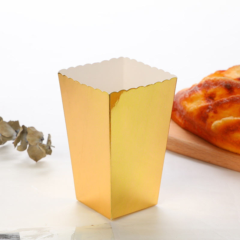 Party Papirnate kutije za kokice Rose gold Pop Corn Candy Sanck Favor Bag Božićno vjenčanje Dekoracija za dječju rođendansku zabavu