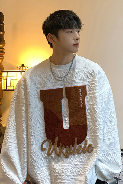 Novi model muške bluze sa natpisom - crno-bijela boja