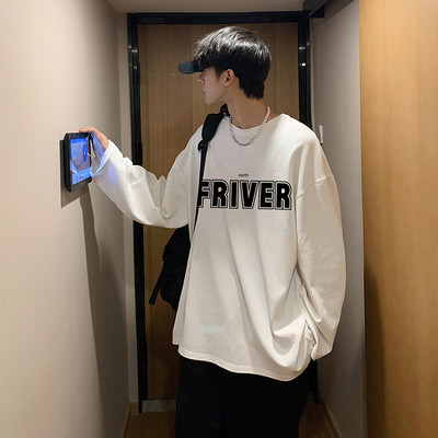 Νέο μοντέλο ανδρική μπλούζα με μακρύ μανίκι και επιγραφή