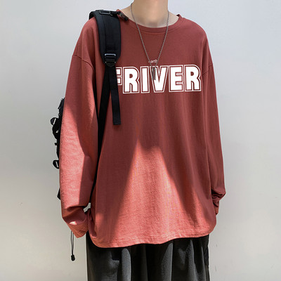 Νέο μοντέλο ανδρική μπλούζα με μακρύ μανίκι και επιγραφή