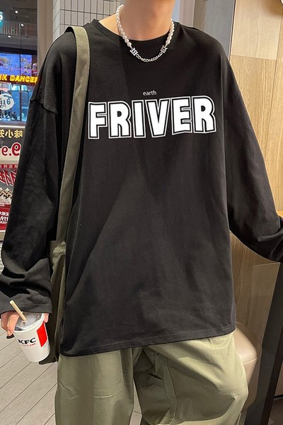 Νέο μοντέλο ανδρική μπλούζα με μακρύ μανίκι και επιγραφή