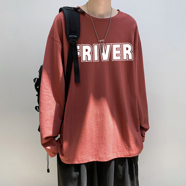 Νέο μοντέλο ανδρική μπλούζα με μακρύ μανίκι και επιγραφή