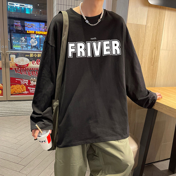 Νέο μοντέλο ανδρική μπλούζα με μακρύ μανίκι και επιγραφή