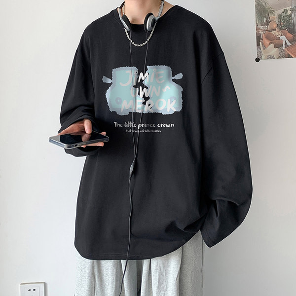 Ležerna muška bluza s printom - široki model