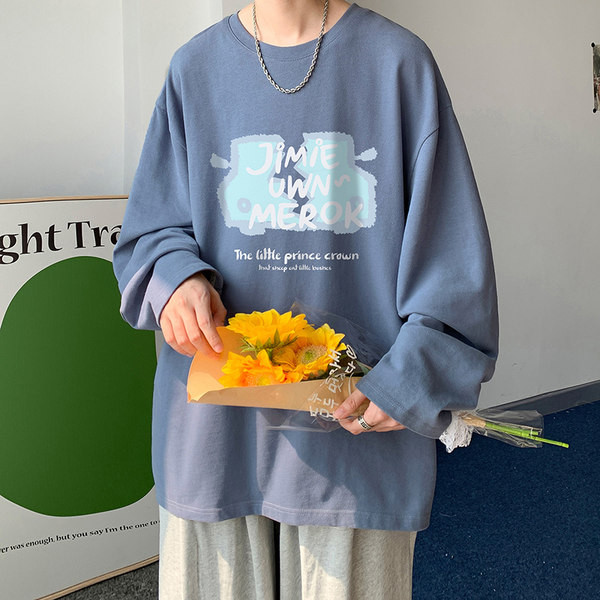 Ležerna muška bluza s printom - široki model