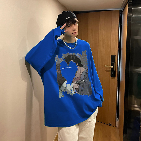 Novi model široke muške bluze s printom