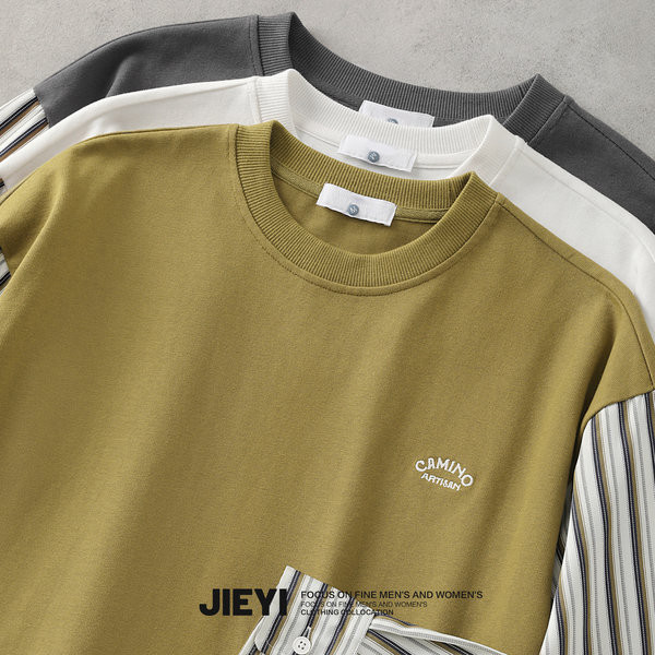 Ležerna muška bluza s ovalnim izrezom