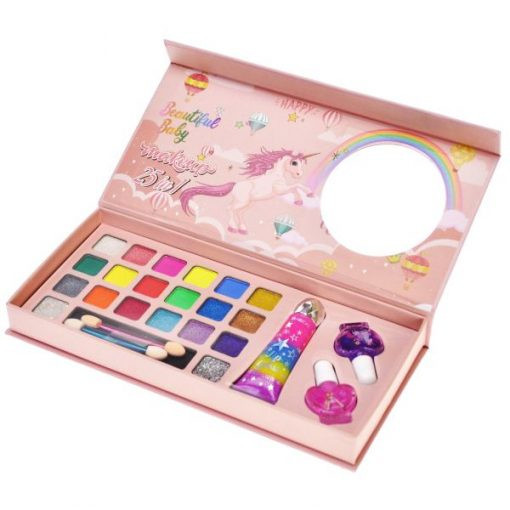 Комплект за грим, Еднорог, В кутия, Многоцветен