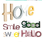 Ydewine`i 15-tolline Word Art Decor, ingliskeelse kirjaga seinakaunistus , PERE/kodu/armsad rippuvad puidust lauaplaadi sõnaehted