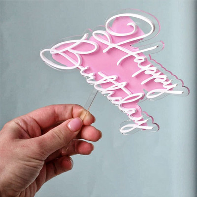 Νέο Διπλό Επίπεδο Χρυσό κάλυμμα για τούρτα γενεθλίων DIY για παιδιά Διακοσμήσεις τούρτας για πάρτι γενεθλίων Baby Shower