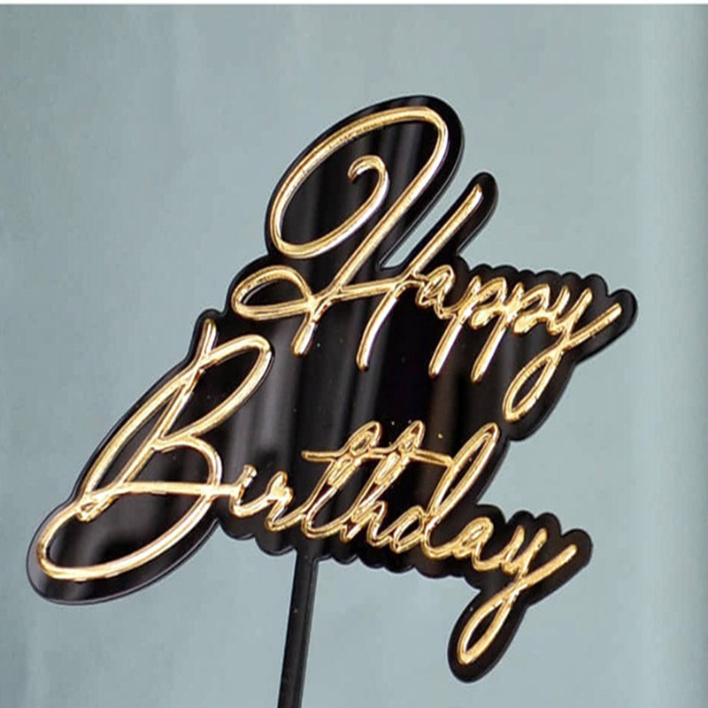 Νέο Διπλό Επίπεδο Χρυσό κάλυμμα για τούρτα γενεθλίων DIY για παιδιά Διακοσμήσεις τούρτας για πάρτι γενεθλίων Baby Shower