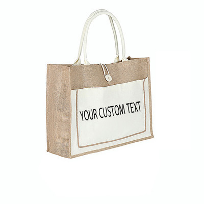 Personalizirana torba za kupovinu s džepovima za uskršnji dar Vreće od vreće Vjenčani darovi za djeveruše Božićni dar za pohranu