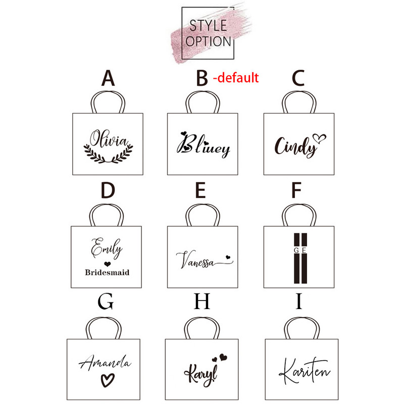 Personalizirana torba za kupovinu s džepovima za uskršnji dar Vreće od vreće Vjenčani darovi za djeveruše Božićni dar za pohranu