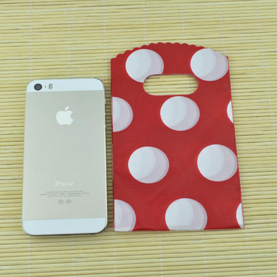 100 kom/lot Dizajnirana plastična vrećica za kavu "Hvala" 9x15 cm Poklon vrećica za nakit i slatkiše s ručkama Male plastične vrećice za pakiranje