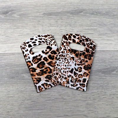 100 kom/lot Dizajnirana plastična vrećica za kavu "Hvala" 9x15 cm Poklon vrećica za nakit i slatkiše s ručkama Male plastične vrećice za pakiranje