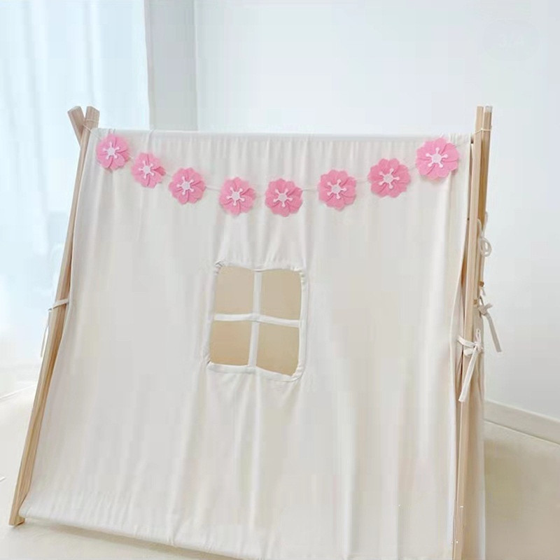 INS-i laste sünnipäevapeo lausriidest päevalillepärja valge karikakra bänner roosa lilleline lipp 1tk