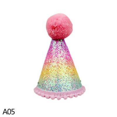 1 buc 1/2/3 șapci de pălărie de ziua de naștere pentru copii pălărie cu sclipici sirenă cu pălărie pentru prima zi de naștere pălărie pentru nou-născut, decorație pentru petrecerea de naștere
