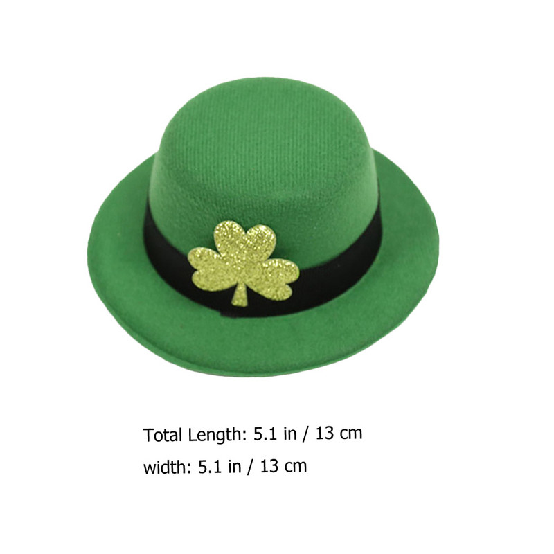 2tk Saint Patricks Day Leprechaun Müts Suur Roheline Valge Triibuline Shamrock Clover Irish Velvet Top Cap Cosplay kostüüm