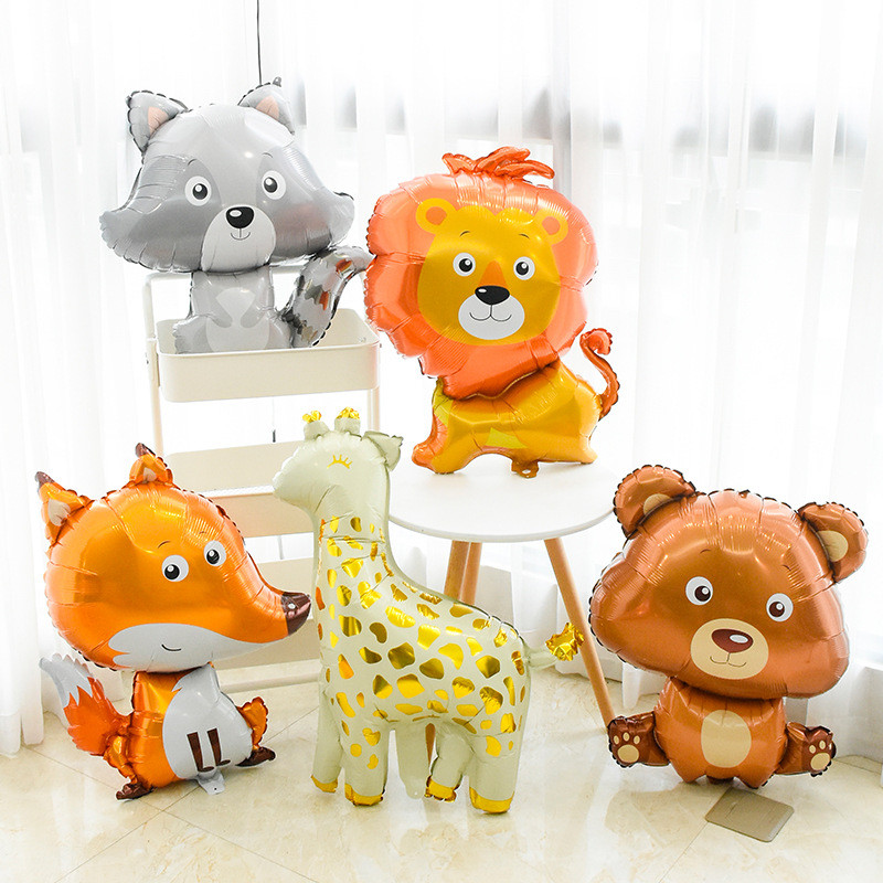 Metsloomad fotorekvisiidid Ahvipidu Džunglisafari Jahipeo Sisustus Dinosauruste dinosauruste möirgamine 1. sünnipäevapidu