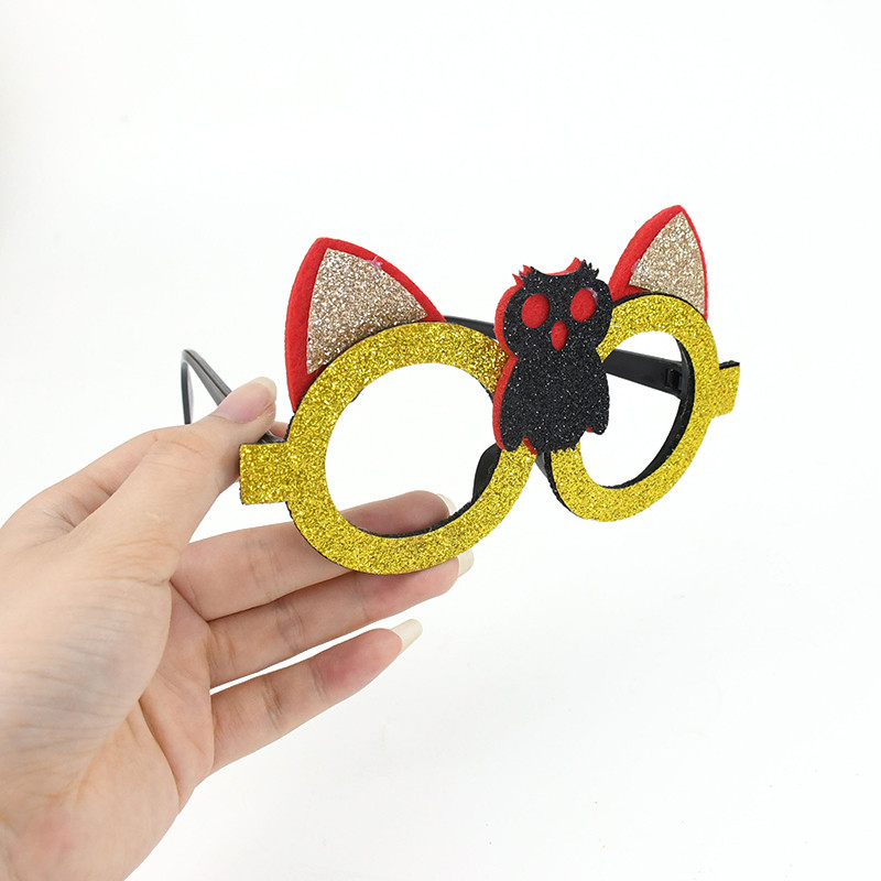 1 buc. Ochelari de hârtie pentru Halloween fericit, ochelari de vedere pentru cosplay, în formă de liliac păianjen, ochelari de vedere, decorațiuni de petrecere pentru costum de Halloween pentru copii