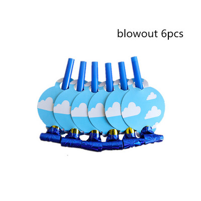 Σετ σερβίτσιο με μπαλόνια για πάρτι γενεθλίων Cloud με θέμα Μπλε ουρανός Λευκό σύννεφο Τραπεζομάντιλο Γαμήλιο πανό Προμήθειες πάρτι