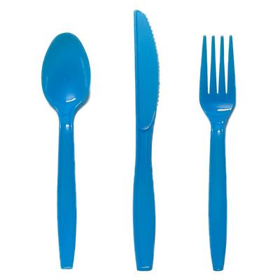 30 τμχ Πλαστικά κουτάλια Πιρούνια Σετ μαχαιριών Μαζικά μαχαιροπίρουνα Μαύρα μαχαιροπίρουνα μιας χρήσης Επαναχρησιμοποιούμενα Πλαστικά επιτραπέζια σκεύη αγωνιστικά προμήθειες γενεθλίων