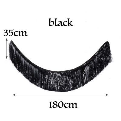 1,8M Creative 4 kihti fooliumit Tinsel Garland Kardinad Sünnipäevapeo Pulmad Ramadani kaunistus Jõulud Kodu Taust Seinakaunistus