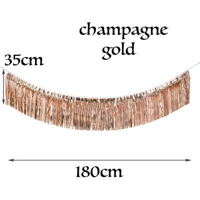 1,8M Creative 4 kihti fooliumit Tinsel Garland Kardinad Sünnipäevapeo Pulmad Ramadani kaunistus Jõulud Kodu Taust Seinakaunistus