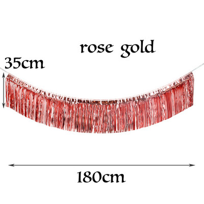 1,8M Creative 4 kihti fooliumit Tinsel Garland Kardinad Sünnipäevapeo Pulmad Ramadani kaunistus Jõulud Kodu Taust Seinakaunistus