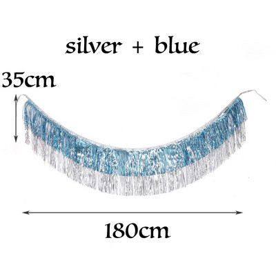 1,8M Creative 4 kihti fooliumit Tinsel Garland Kardinad Sünnipäevapeo Pulmad Ramadani kaunistus Jõulud Kodu Taust Seinakaunistus