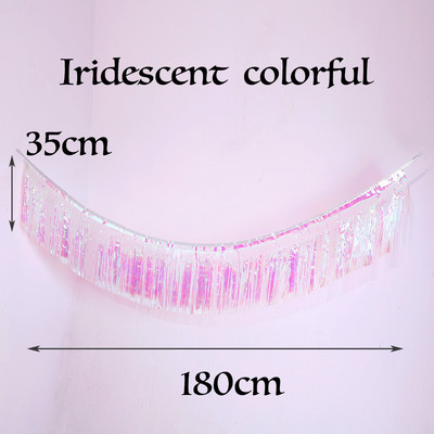 1,8M Creative 4 kihti fooliumit Tinsel Garland Kardinad Sünnipäevapeo Pulmad Ramadani kaunistus Jõulud Kodu Taust Seinakaunistus