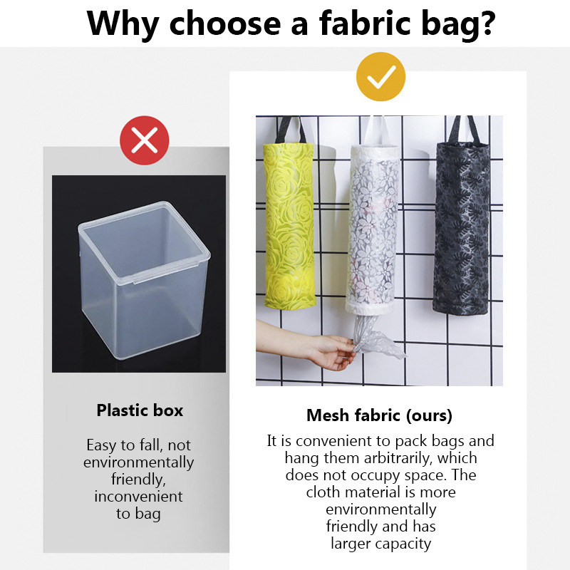 Šiukšlių pakabinimas Sandėliavimas Plastikiniai maišeliai Organizacija Virtuvės dozatorius Šiukšlių sieninis bakalėjos laikiklis Namų šiukšlių maišų tvarkytuvas