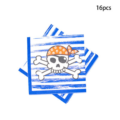 Gusarska tematska zabava Posuđe za jednokratnu upotrebu Pribor za dječju rođendansku zabavu Pirati s Kariba Posuđe za jelo Tanjur Dekoracija salvete