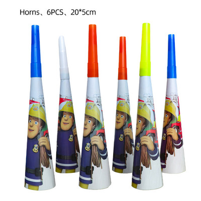 Camion de pompieri Pompier Copii Zi de naștere Seria Roșie Sărbători Petrecere Veselă Decorat Rechizite de unică folosință Sam Pentru A Te Ajute