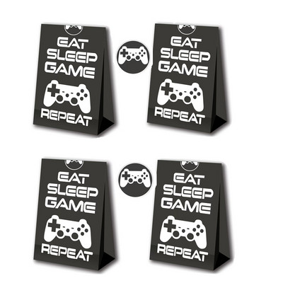 Crni gamepad Game On Theme Party Posuđe za jednokratnu upotrebu Upravljač videoigara Salveta Papirnata čaša Tanjur Dječji pribor za zabavu Decor