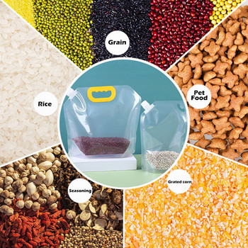 Запечатана торба за съхранение Чанта за опаковане на ориз Зърна Устойчива на влага и насекоми Прозрачна удебелена преносима торба за храни