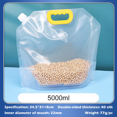 Sandarus laikymo maišelis Ryžių pakavimo maišelis Grūdai Atsparus drėgmei ir vabzdžiams skaidrus sutirštintas nešiojamas maistinis maišelis