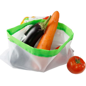 12 БР. Преносими чанти за хранителни стоки за многократна употреба Плодове Зеленчуци Играчки Чанта за разни предмети Миеща се мрежеста органична чанта Мрежа