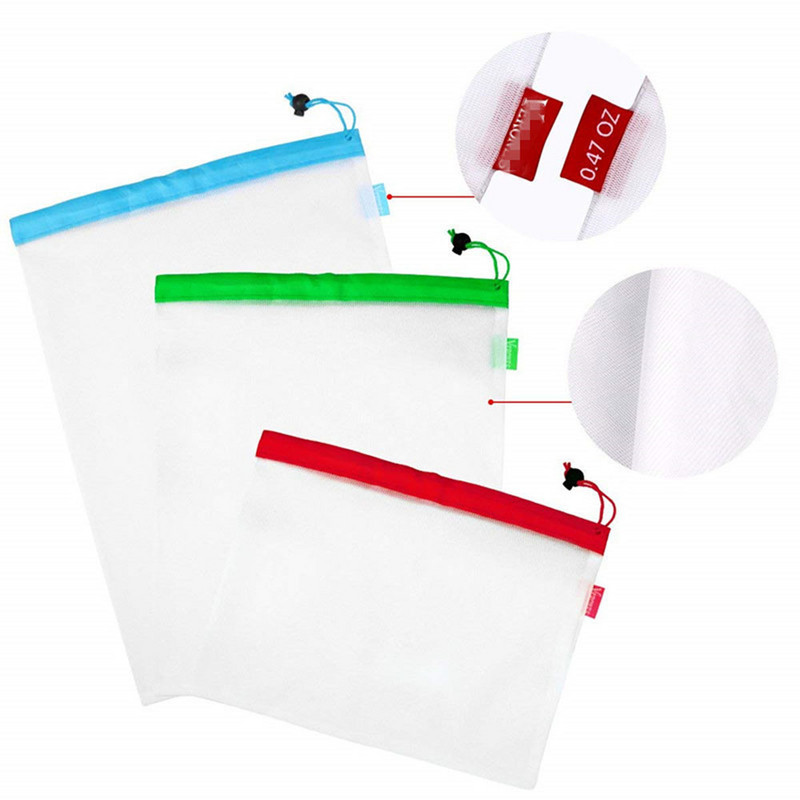 12 ΤΕΜ Φορητές επαναχρησιμοποιούμενες τσάντες παντοπωλείου Φρούτα λαχανικά Παιχνίδια Διάφορα Τσάντα Πλενόμενη Διχτυωτή Βιολογική Τσάντα Χεριού Δίχτυ