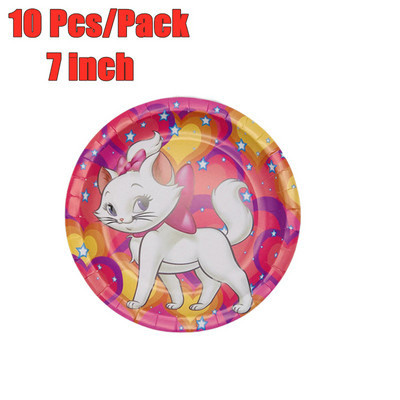 Διακόσμηση πάρτι με θέμα Marie Cat Επιτραπέζια σκεύη Χαρτί Πιάτο Κύπελλο χαρτοπετσέτα Πανό Ψάθινο μπαλόνι ντους μωρού Παιδικό πάρτι γενεθλίων προμήθειες