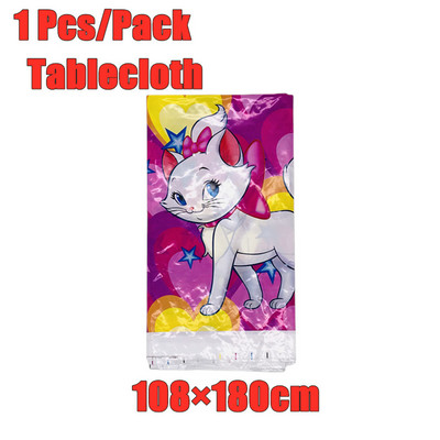 Διακόσμηση πάρτι με θέμα Marie Cat Επιτραπέζια σκεύη Χαρτί Πιάτο Κύπελλο χαρτοπετσέτα Πανό Ψάθινο μπαλόνι ντους μωρού Παιδικό πάρτι γενεθλίων προμήθειες