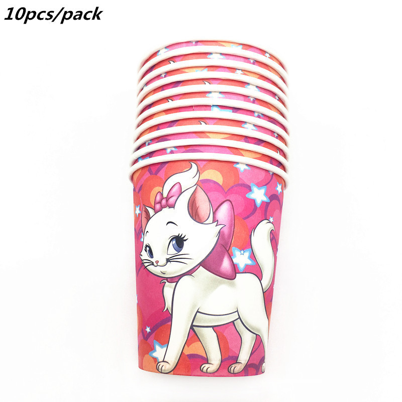 Διακόσμηση πάρτι με θέμα Marie Cat Επιτραπέζια σκεύη Χαρτί Πιάτο Κύπελλο χαρτοπετσέτα Πανό Ψάθινο μπαλόνι ντους μωρού Παιδικό πάρτι γενεθλίων προμήθειες