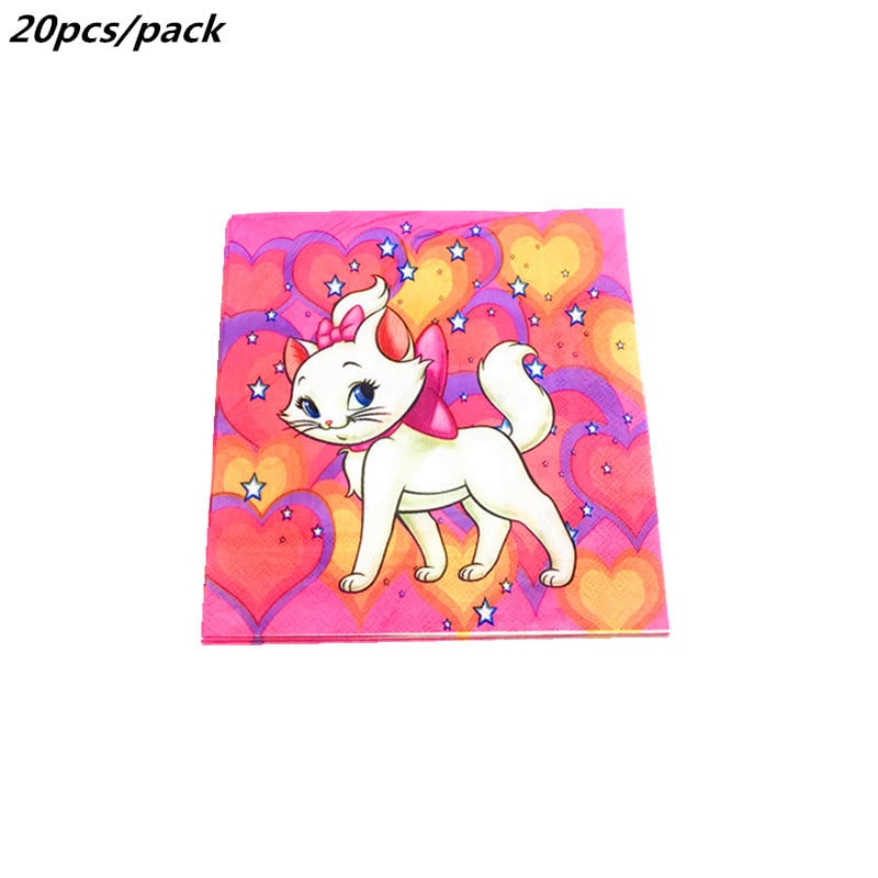 Διακόσμηση πάρτι με θέμα Marie Cat Επιτραπέζια σκεύη Χαρτί Πιάτο Κύπελλο χαρτοπετσέτα Πανό Ψάθινο μπαλόνι ντους μωρού Παιδικό πάρτι γενεθλίων προμήθειες