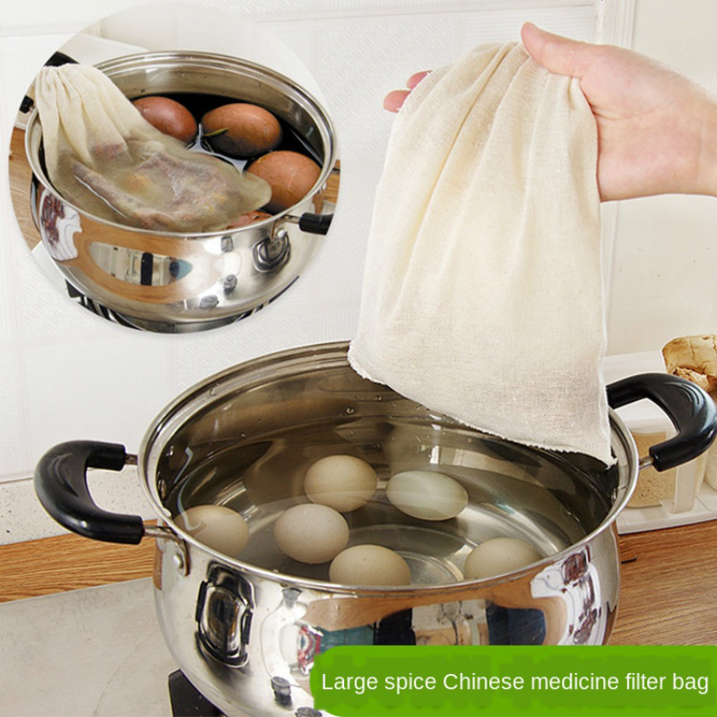 10 tk võrkkott puuvillane linane korduvkasutatav toidufilter Võrkott pähklipiim uba musliin kalasupp keetmine vürtsifilter 26cmX20cm