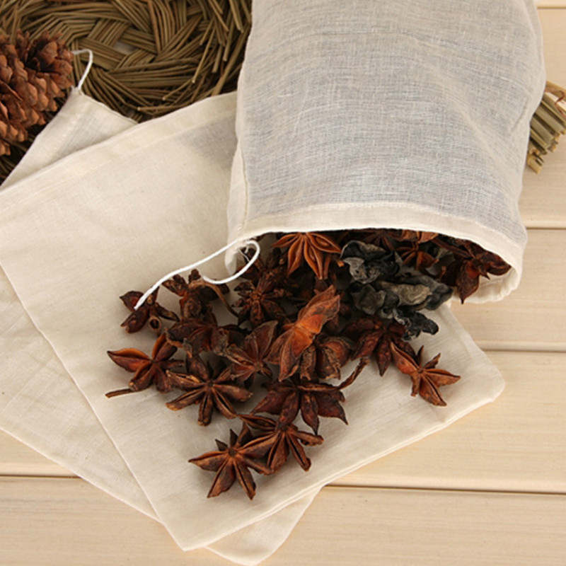 10 tk võrkkott puuvillane linane korduvkasutatav toidufilter Võrkott pähklipiim uba musliin kalasupp keetmine vürtsifilter 26cmX20cm