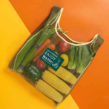 Чанта за съхранение на плодове и зеленчуци Екологична сгъваема ръчна чанта за многократна употреба Пазарска чанта с голям капацитет Чанта за съхранение на зеленчуци Мъжка чанта