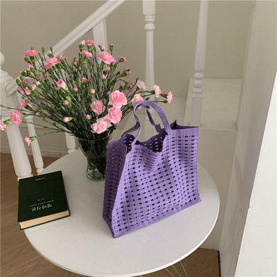 Heklana velika torba velikog kapaciteta Luksuzna dizajnerska ženska torba za kupovinu na plaži Pletena torba za kupovinu ženska torba