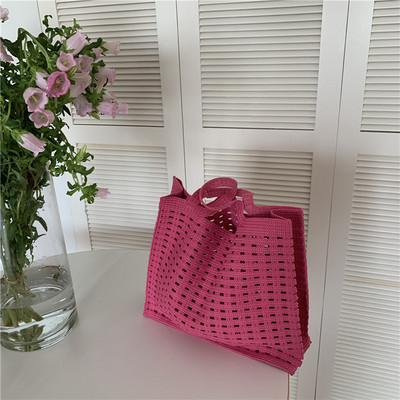 Heklana velika torba velikog kapaciteta Luksuzna dizajnerska ženska torba za kupovinu na plaži Pletena torba za kupovinu ženska torba