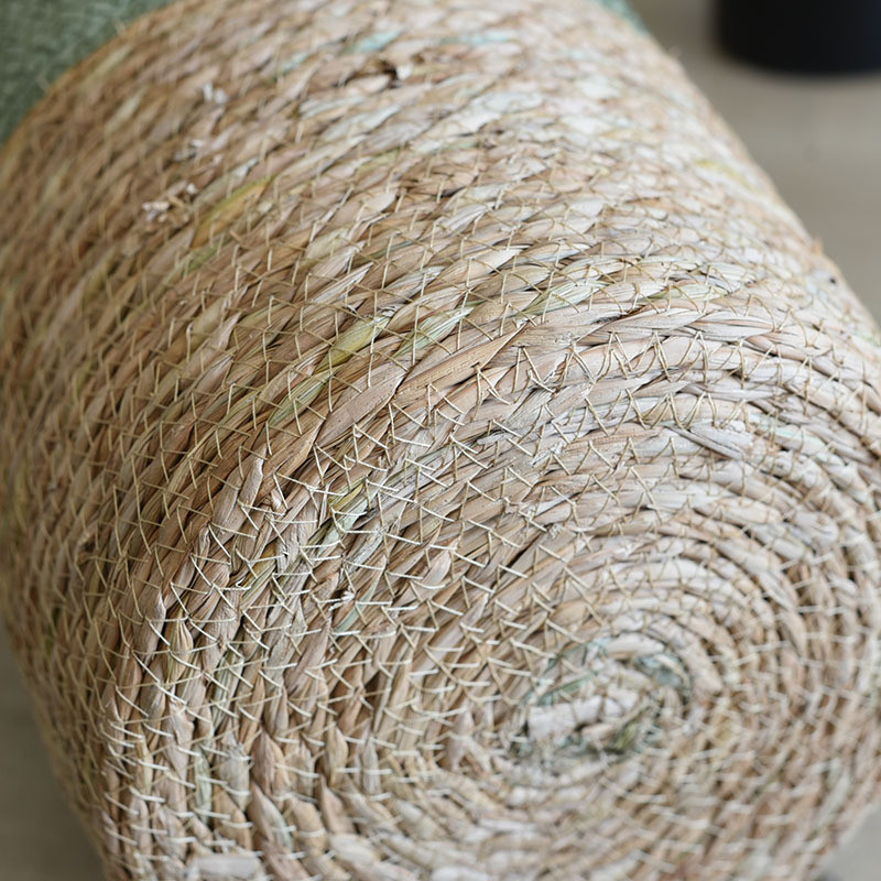 Käsitsi kootud õlgedest hoiukorv Taim pottides mitmesugused esemed, mererohust punutud rotangist istutusmasina komplekt lillekorvi konteiner